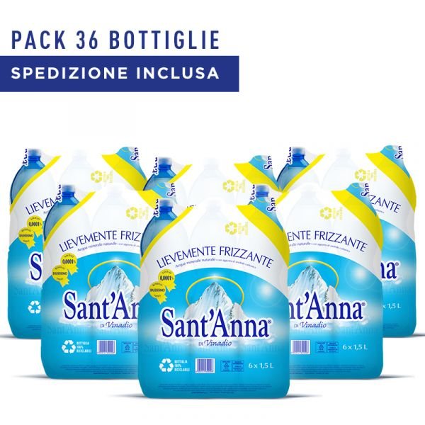 6 bottiglie ACQUA SANT'ANNA NATURALE 1,5 litri