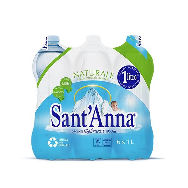 Acqua Sant'Anna 1,0L naturale confezione