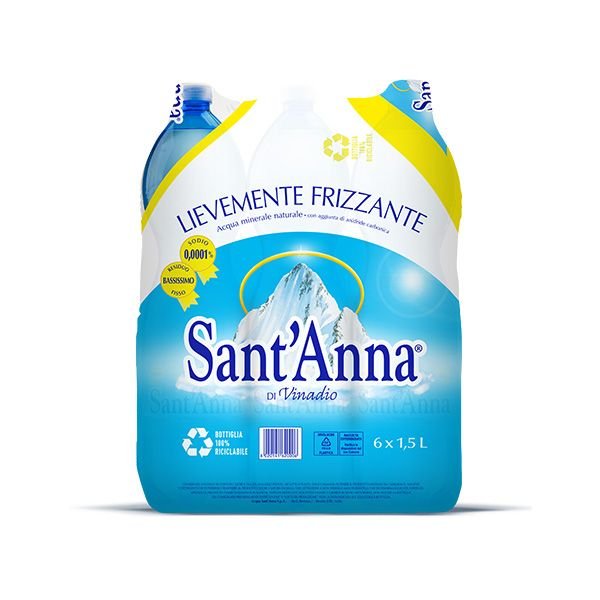 Acqua Sant'Anna lievemente frizzante 1,5L nuova forma